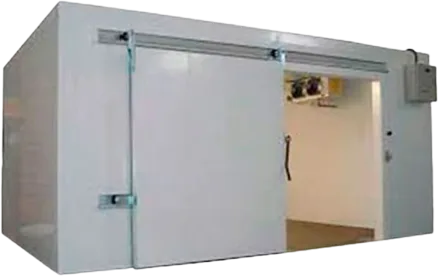 Câmara fria com porta de correr